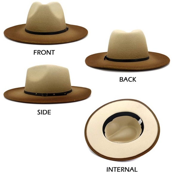 - BROWN OMBRE LADIES STYLISH FEDORA HAT *NEW* main image 6